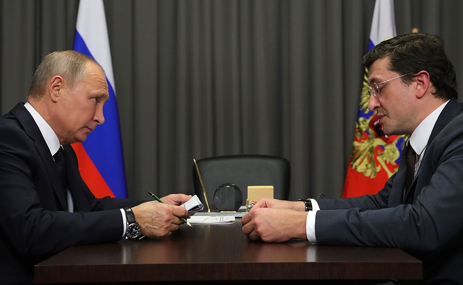 Путин посоветовал Никитину заняться демографией. Фото kremlin.ru