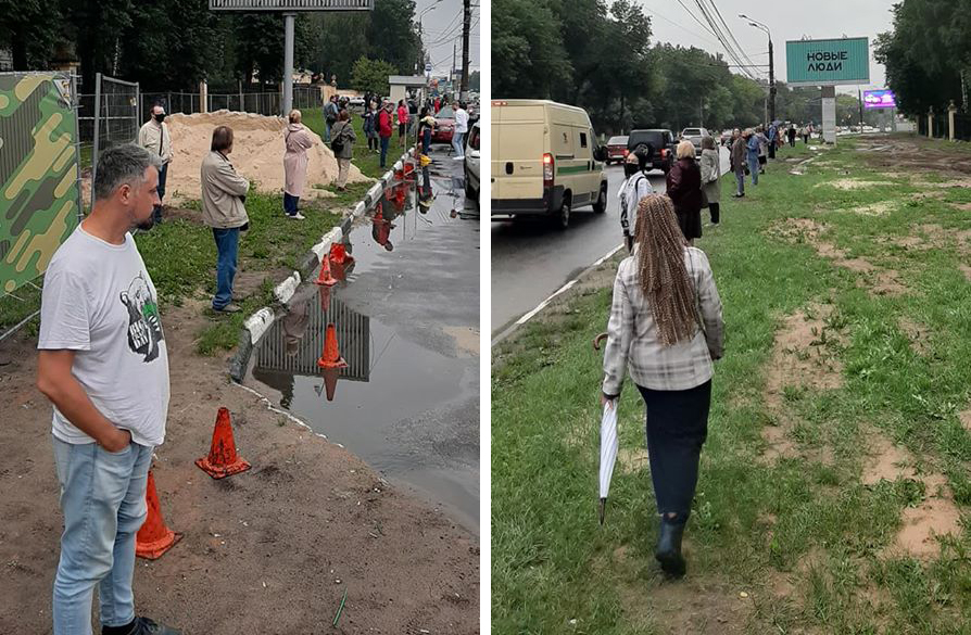 Нижегородцы встали на защиту парка, соблюдая социальную дистанцию. Фото Юрия Попова