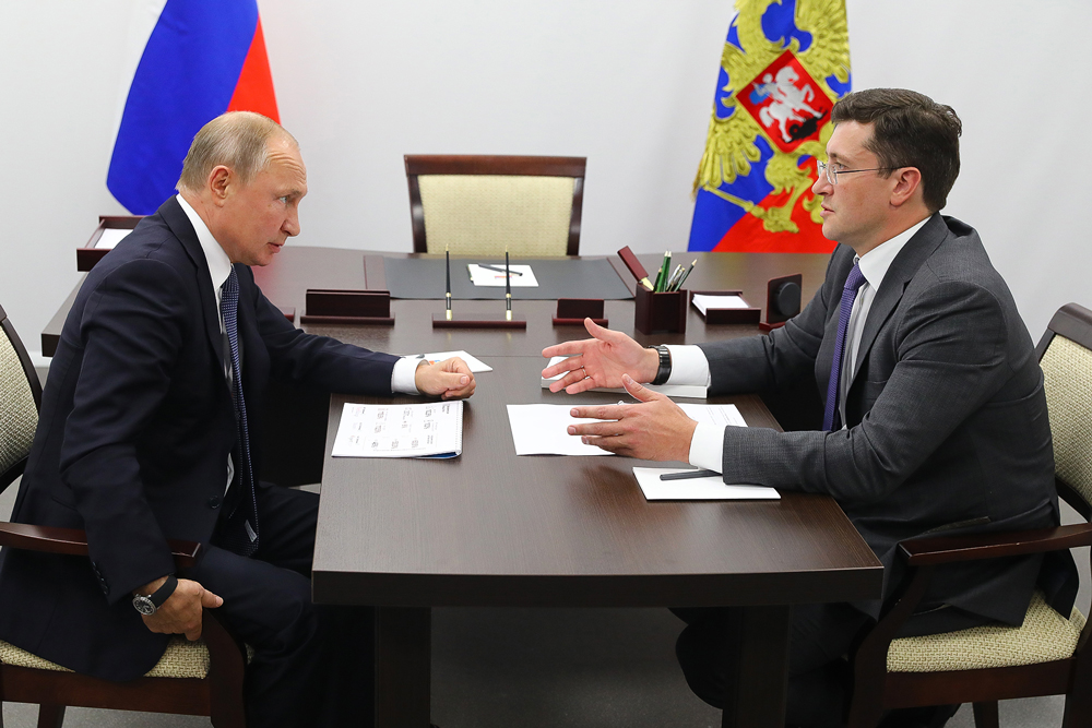 Экономика стала главной темой встречи Владимира Путина и Глеба Никитина 